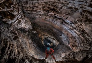 Bill Steele in cave