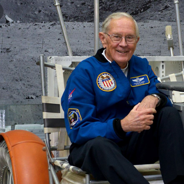 Charlie Duke on the Rover